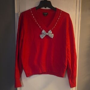 Hot Pink Kate Spade Sweater with Silver Accents